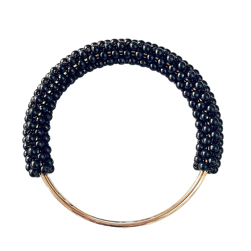 Picture of High-End Pearl Handle Bag Accessories Woven Handle Ring Pearl Iron Ring Ring Handmade Bag Handle Ring Handle