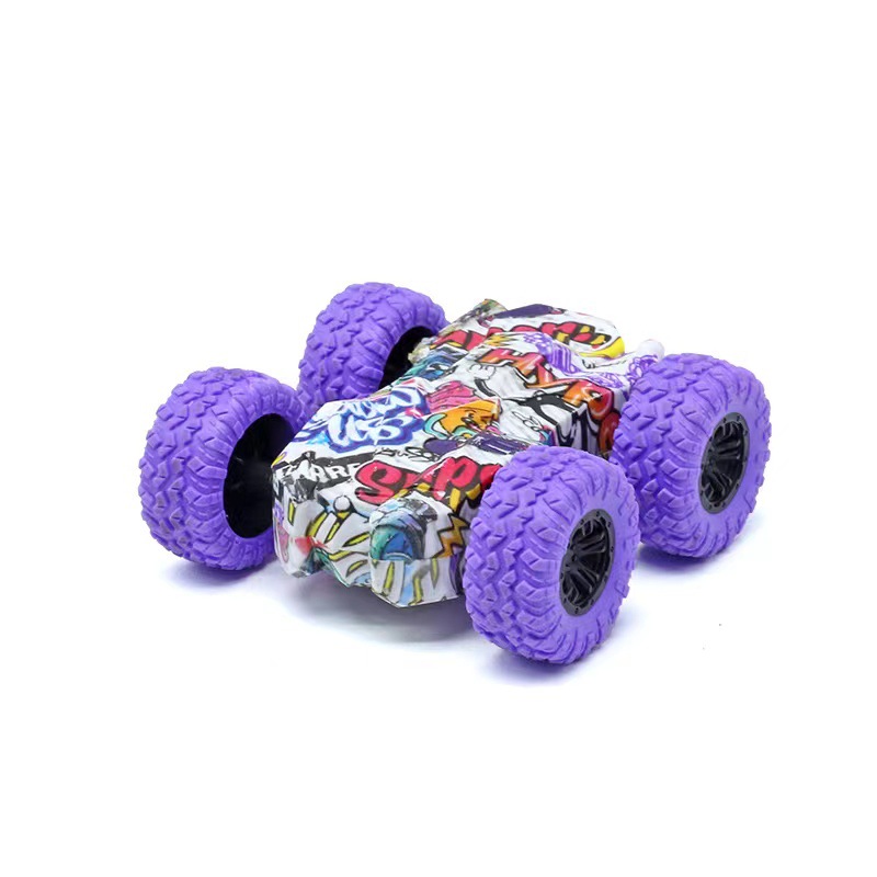Picture of Children's four-wheel drive inertia double-sided graffiti off-road vehicle simulation off-road Boy gift stunt model anti-Fall Toy