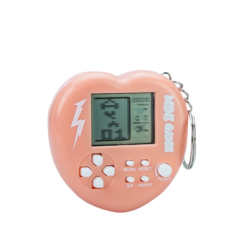 Picture of Cross-border hot-selling love children's toys palm Tetris video game machine keychain creative small pendant