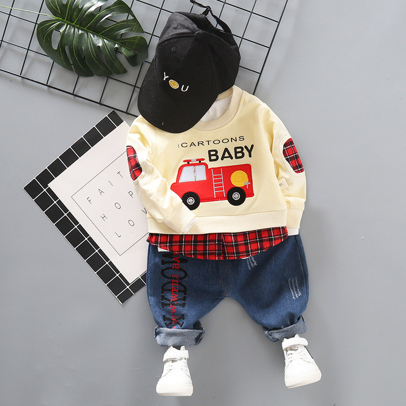 Picture of Korean version of the Spring and Autumn new men's and women's leisure sports version of the long sleeve suit foreign trade children's baby clothing a generation of hair