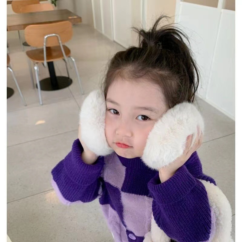 Picture of Girls' Korean Style Internet Trendy Fashion Sweater Baby 2023 New Winter Wear New Children's Plaid Stitching Knitted Sweater