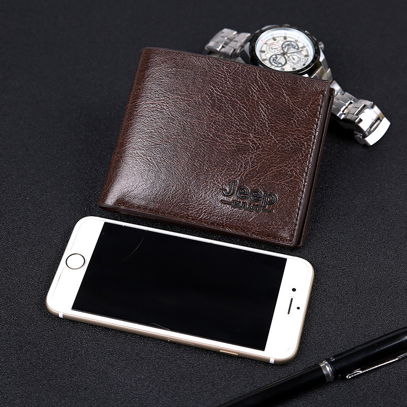 Picture of Wallet Men's Short Horizontal Soft Business Wallet Youth Wallet Student Trendy Simple