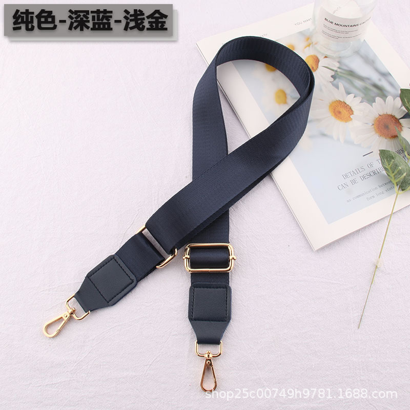 Picture of Solid Color Bag with Children's Wide Shoulder Strap Accessories Men's Single Shoulder Crossbody Bag Strap Pure Black Adjustable Replacement Strap