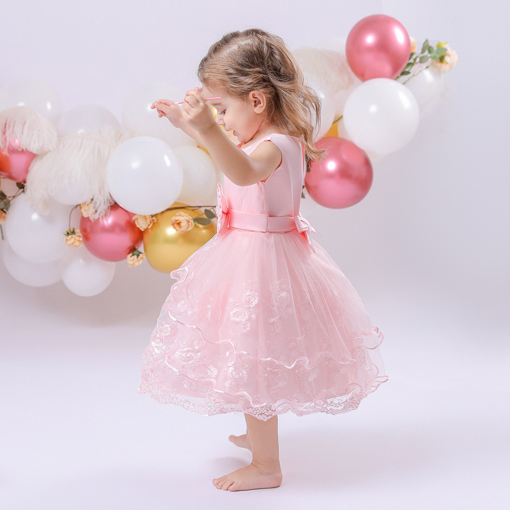 Picture of Cross Border Cotton Princess Dress Dress Baby's Birthday Bow Lace Baby dress Dress