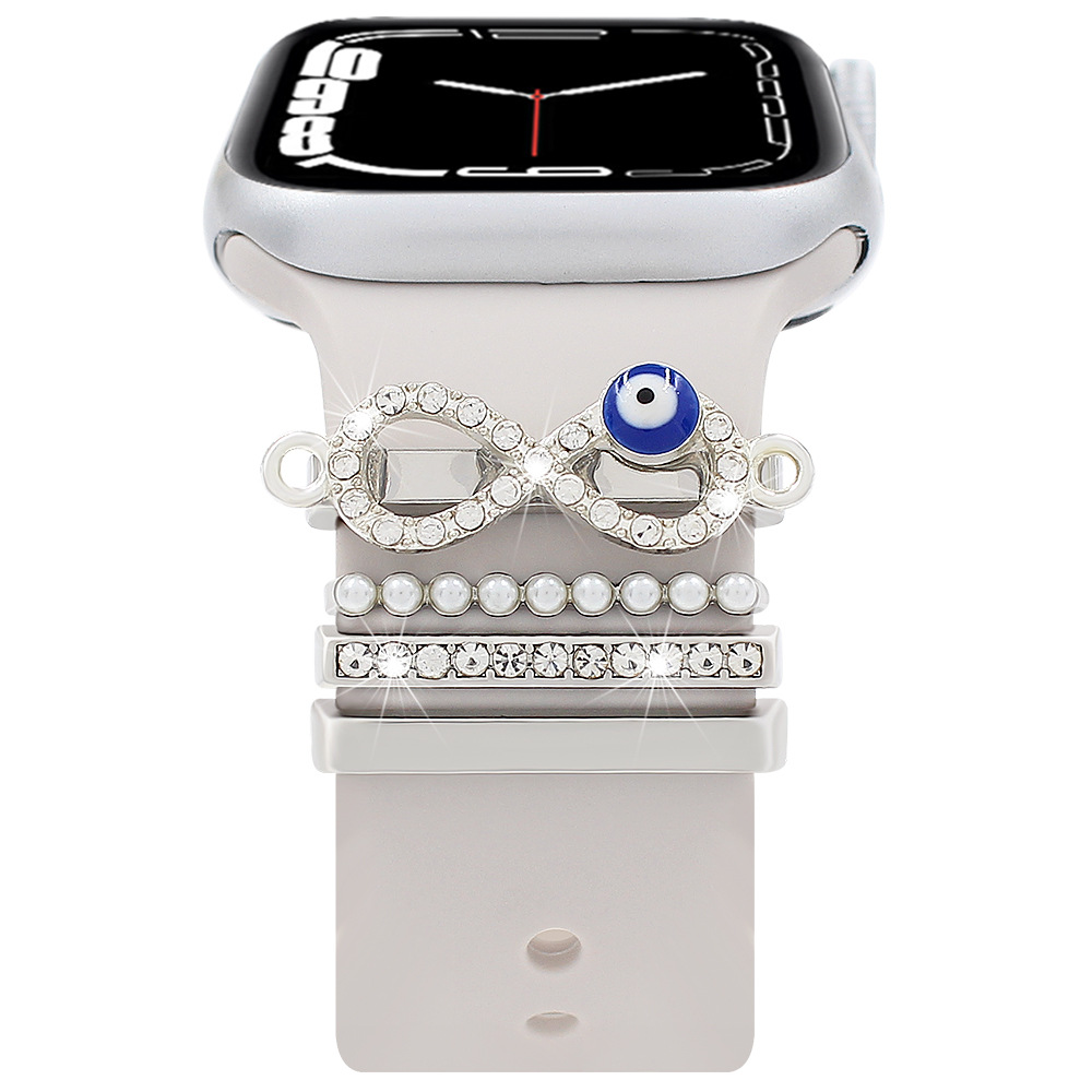 Picture of Suitable for Apple Watch Strap Decorative Ring Apple Watch Watch Universal Silicone Strap Devil's Eye Decoration