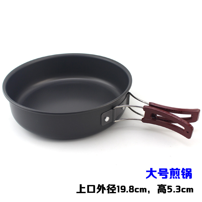 Picture of Outdoor equipment single pot set aluminum alloy oxidation pot set outdoor supplies cookware single pot Large Medium Small size