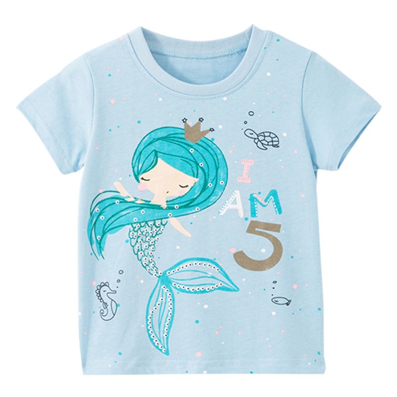 malwee children's clothing new children's short sleeve t-shirt girls jacket summer European and American brand children's clothing t-shirt a consignment
