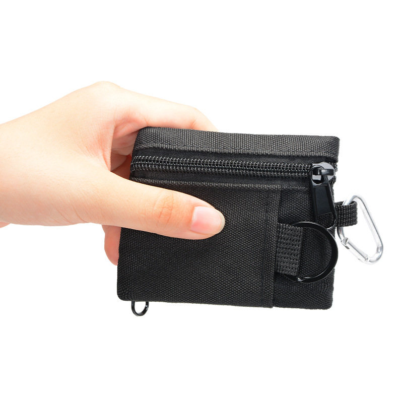 Picture of Simple camping climbing fishing key case outer change storage bag zipper small bag sundries storage card holder key case