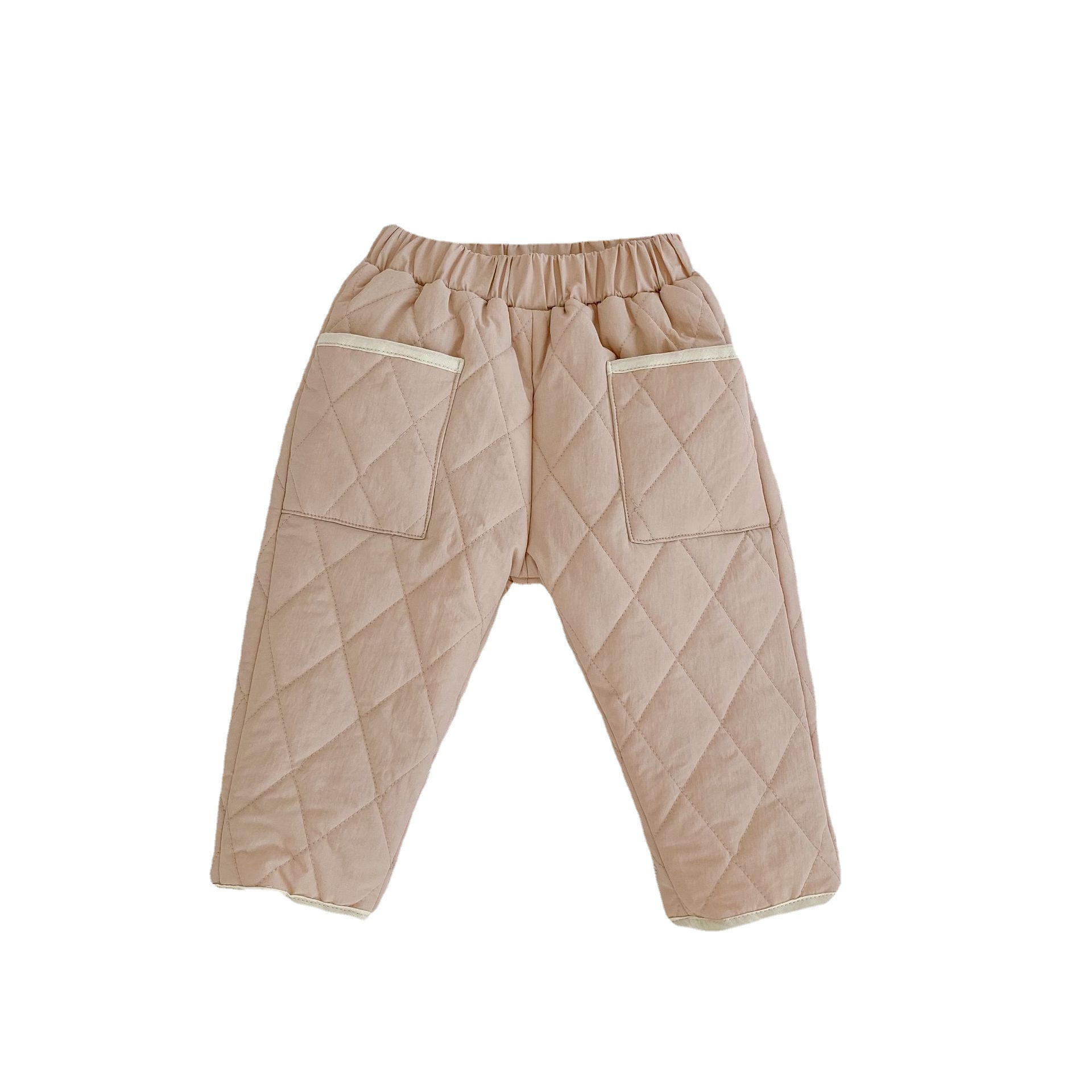 Picture of Ins 2025 Winter New Style Infants and Young Kidsren, Male and Female Babies, Rhombus Quilted Pants, Quilted and Thickeneded Versatile Pants