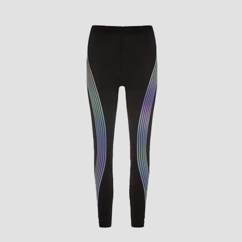 Picture of Spot supply new wish European and American streamer digital printing striped tight high waist sports yoga leggings