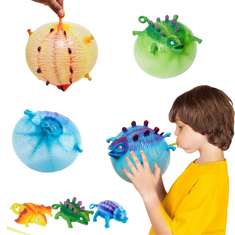 Picture of Amazon hot sale New exotic toy TPR inflatable animal vent toy inflatable dinosaur wave ball