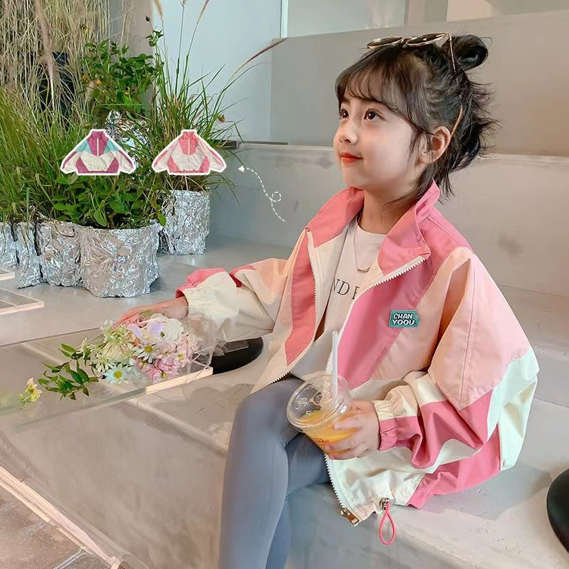 Picture of Girls Big Kids Casual Coat 2023 Spring New Style Loose Hooded Coat Big Kids Cardigan Trendy