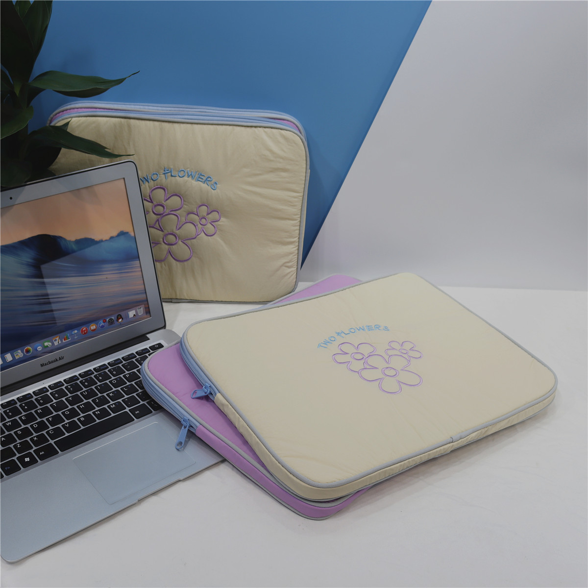 Space Cotton Embroidered Computer Bag 14inch Women's Liner Bag 16inch Shockproof Cotton Polyester Soft Notebook Fashionable