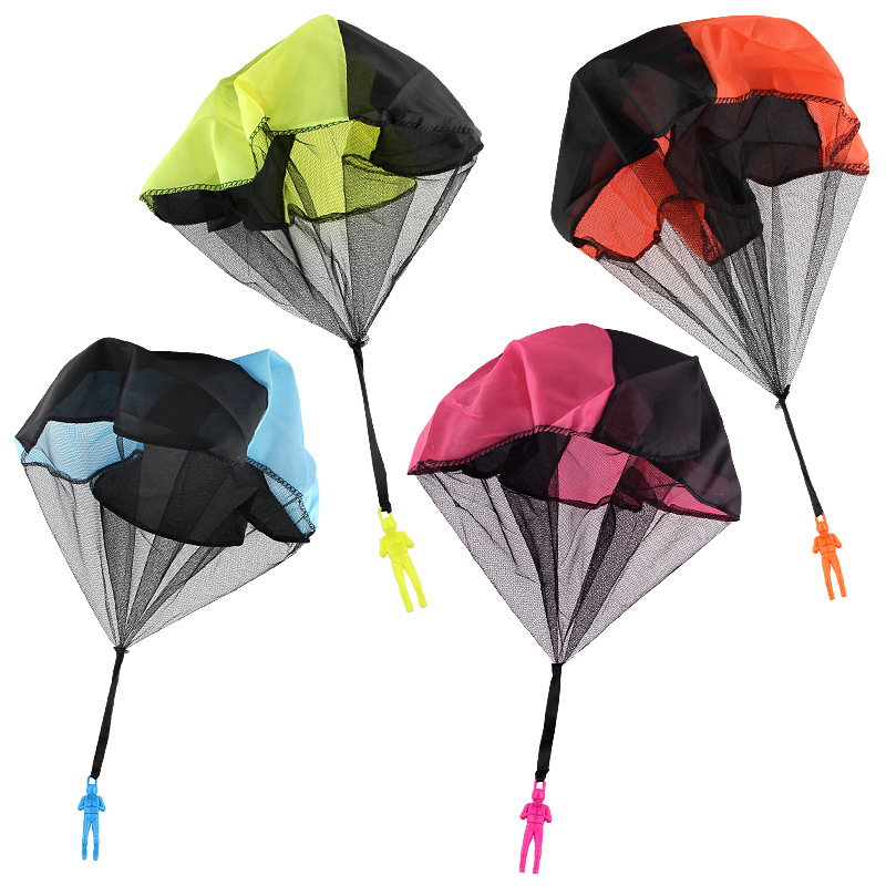 Picture of Children Hand Throwing Parachute Soldier Small Flying Umbrella Outdoor Leisure Sports Toy Square Park Hot Selling Bag