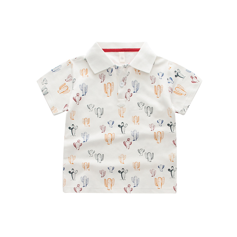 Picture of Boys' Summer Short-sleeved T-shirt Children's Round Collar Shirt Baby's Three-dimensional Cartoon Casual Short-sleeved Top New Fashionable