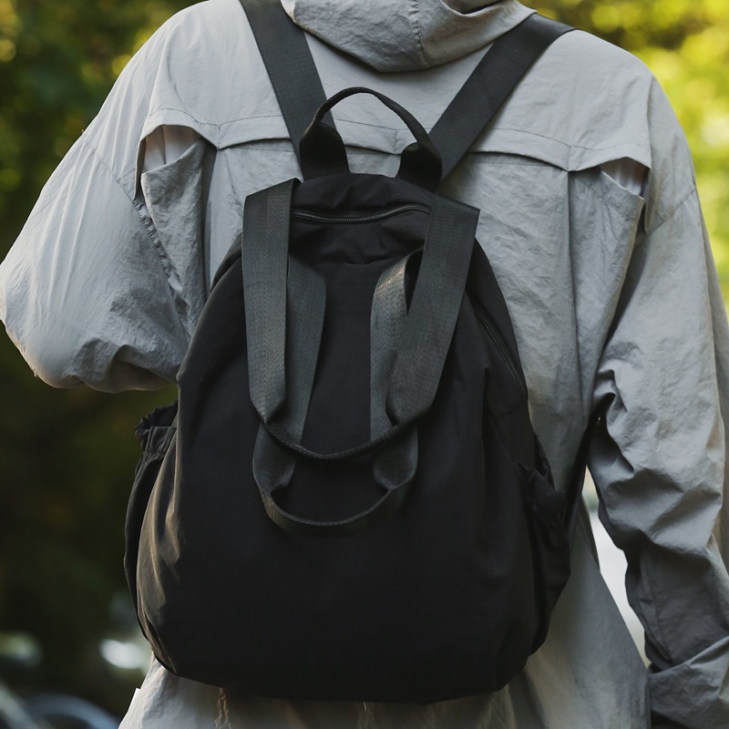 Casual Backpack 2024 New Men's and Women's Couple's Nylon Handbag Simple Lightweight Fashion Niche Backpack