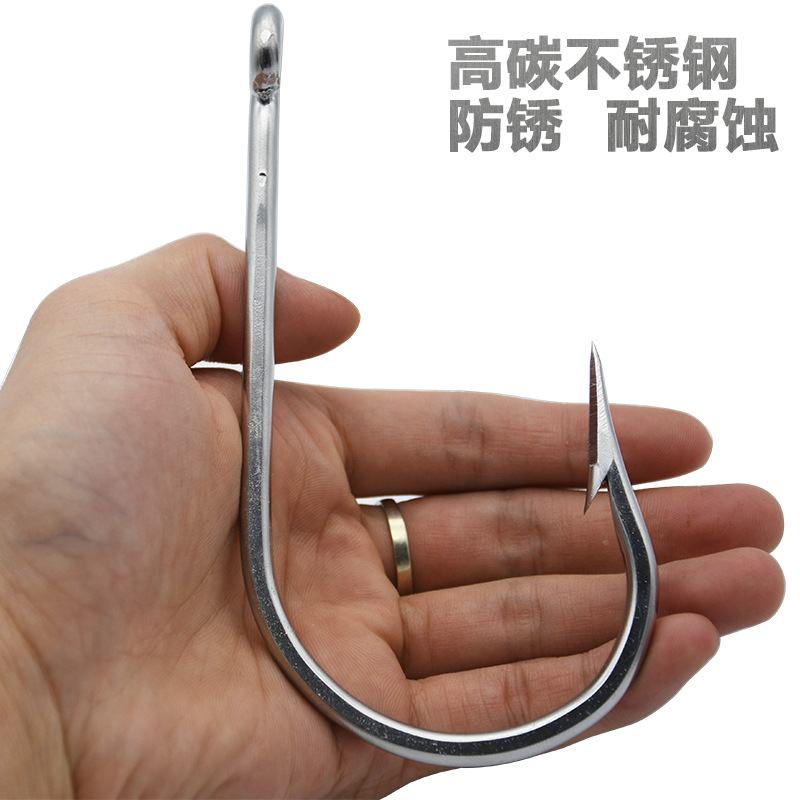Picture of Wholesale Large Fish Hook Extra Large Shark Hook Mackerel Tuna Giant Crochet Deep Sea High Carbon Steel Sea Fishing Hook
