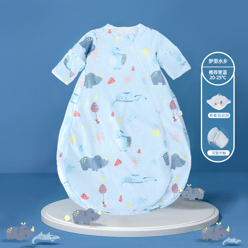 Picture of Baby Sleeping Bag Air-Conditioned Room Spring and Summer Thin Baby Anti-Kick Quilt Autumn and Winter Thickeneded Four-Season Universal One-Piece Drop Shipping