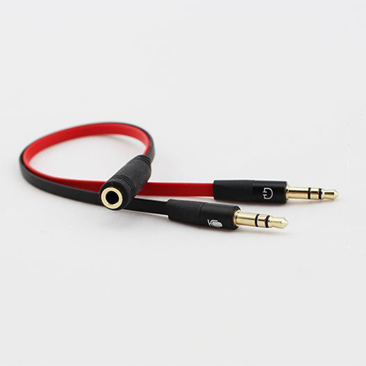 Picture of Headset conversion line 1-2 microphone mobile phone headset wire control conversion line audio 1-2 adapter
