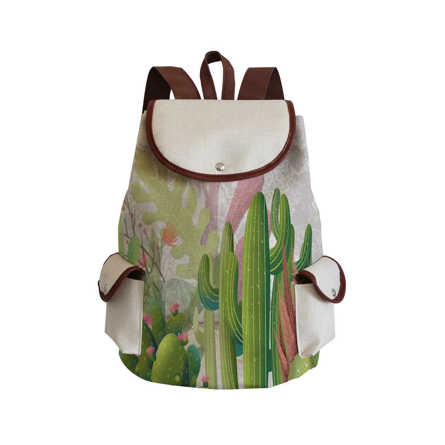 Picture of Factory direct plant flower printing bag large capacity campus students can print logo all-match classic backpack