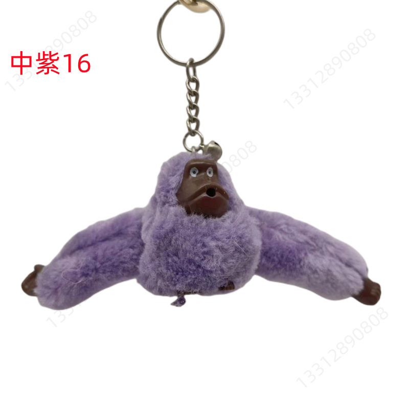 Picture of Plush Toy Long Arm Monkey Bag Pendant Plush Doll Keychain Cute Doll Orangutan Animal Key Ring