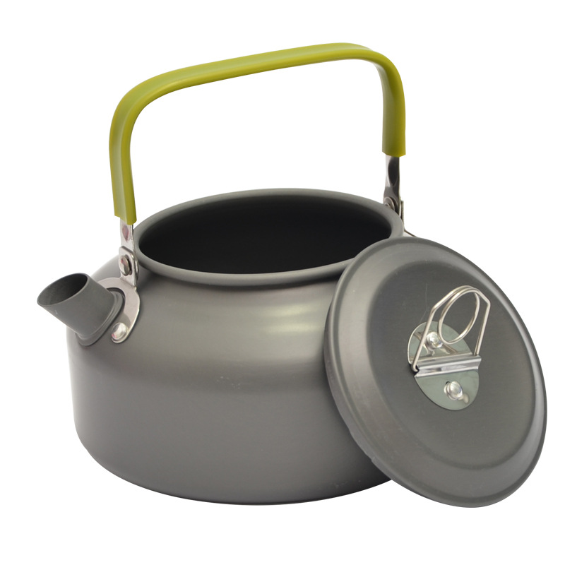 Picture of Outdoor Portable Aluminum Alloy Coffee Pot Teapot Water Kettle Camping Picnic Fishing Water Kettle 0.8L
