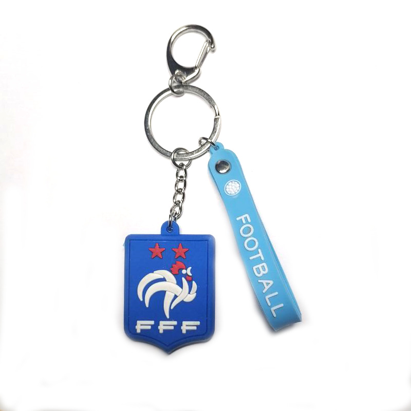 Picture of Real Madrid Atletico Paris Juventus AC inter Roman double-sided ball mark PVC Keychain D-shaped pendant fan gift supplies