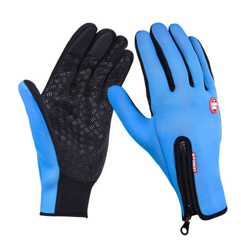 Picture of Autumn and Winter Warm Full-Finger Cycling Touch Screen Gloves Bicycle Cycling Non-Slip Waterproof Windproof Ski Gloves for Men and Women