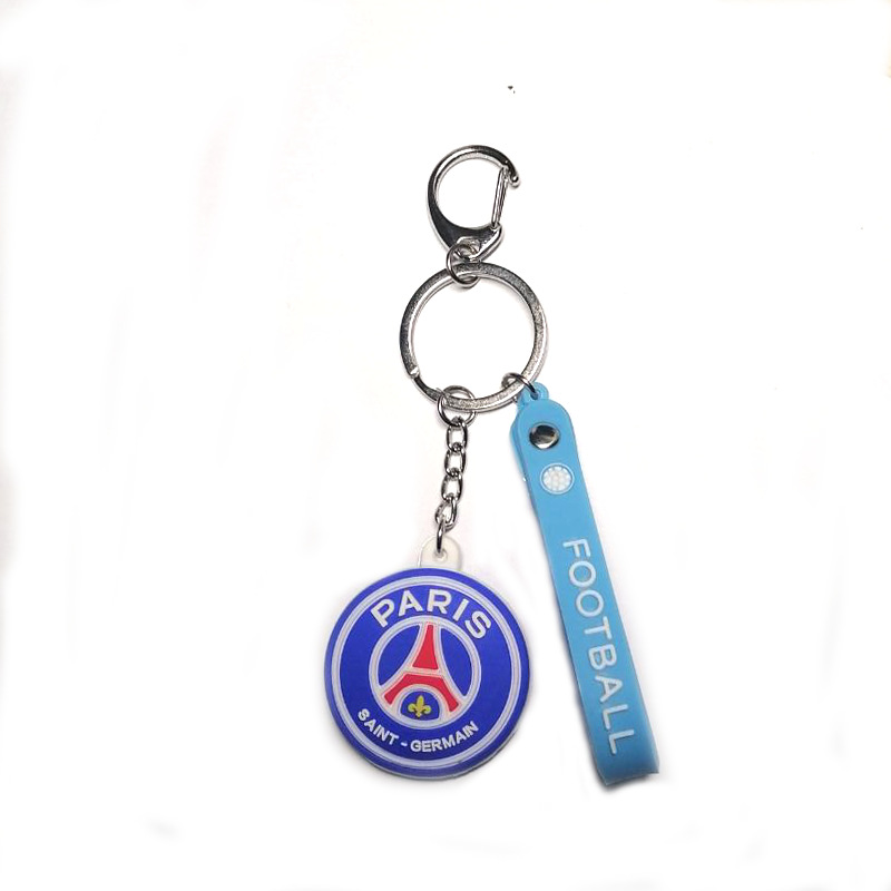 Picture of Real Madrid Atletico Paris Juventus AC inter Roman double-sided ball mark PVC Keychain D-shaped pendant fan gift supplies