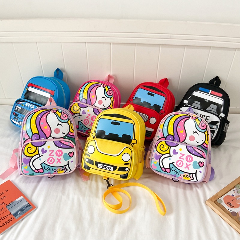 Picture of Children's Schoolbag Kindergarten Children's Lightweight Backpack 3-7 Years Old Cartoon Animation Car Student Backpack