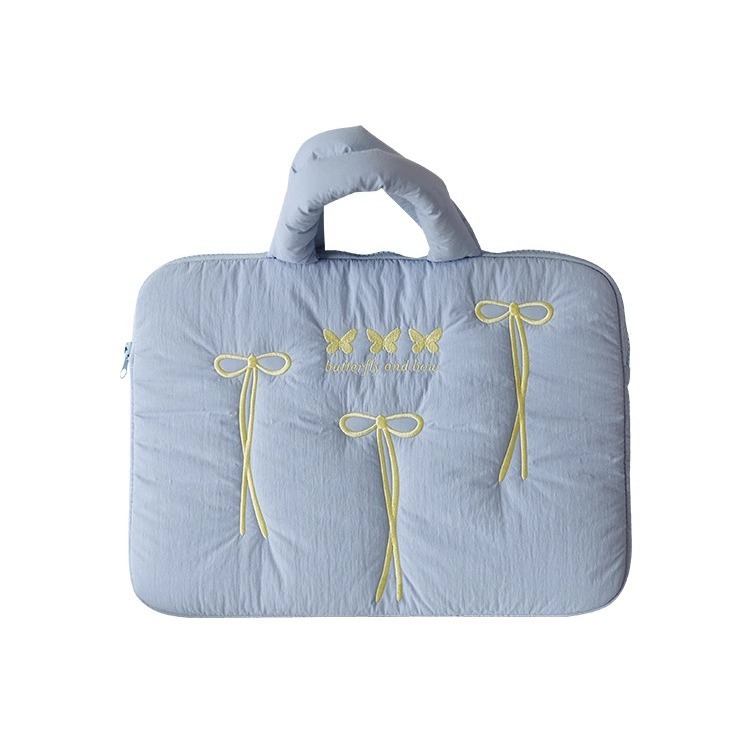 Picture of K-Style Satchel 14inch Laptop Bag 2025 Cute Butterfly Embroider iPad Cosmetics Bag 11inch Flat Bag