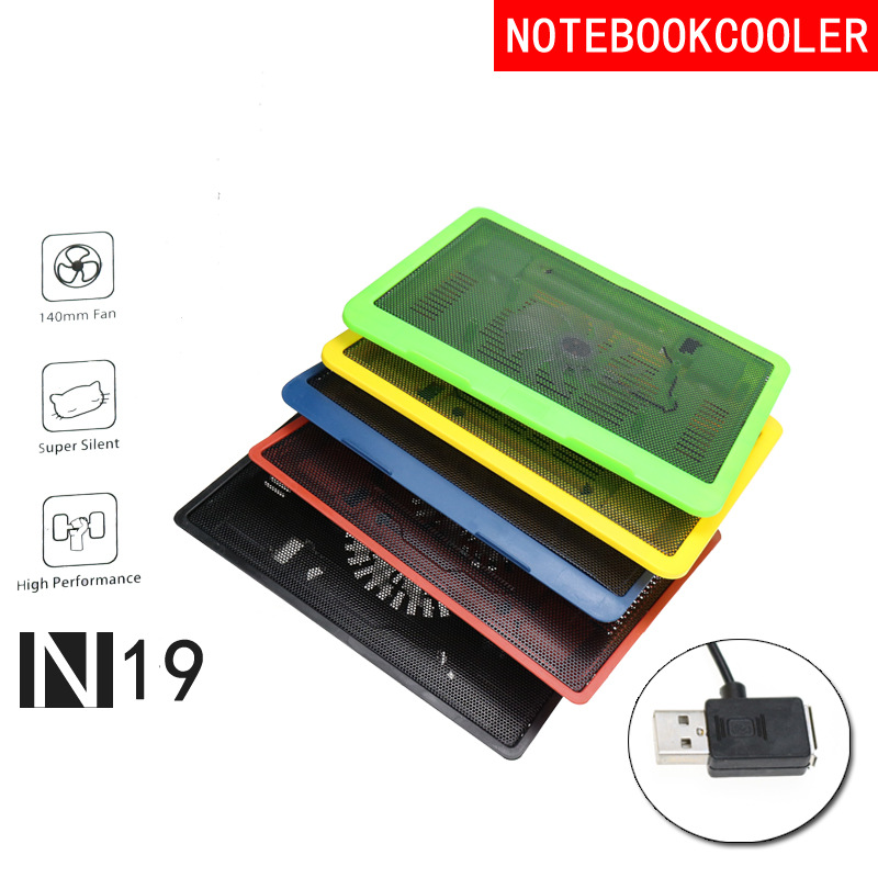 Picture of N19 notebook radiator base 12/14 inch universal large fan radiator luminous heat dissipation base cushion