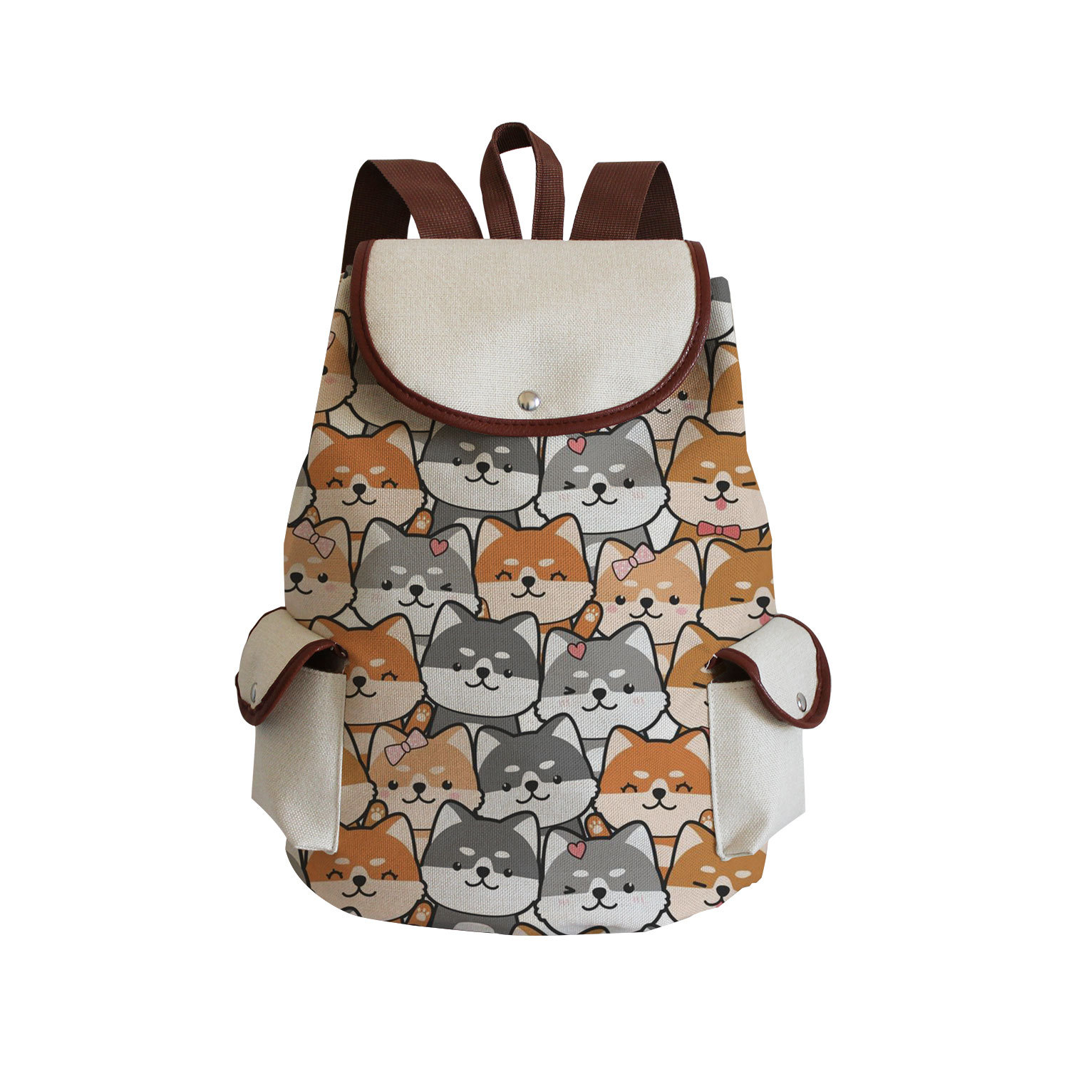 Picture of 2022 Cartoon Cute Backpack New Student Schoolbag Fashion Cat Group Printed Travel Backpack to Set