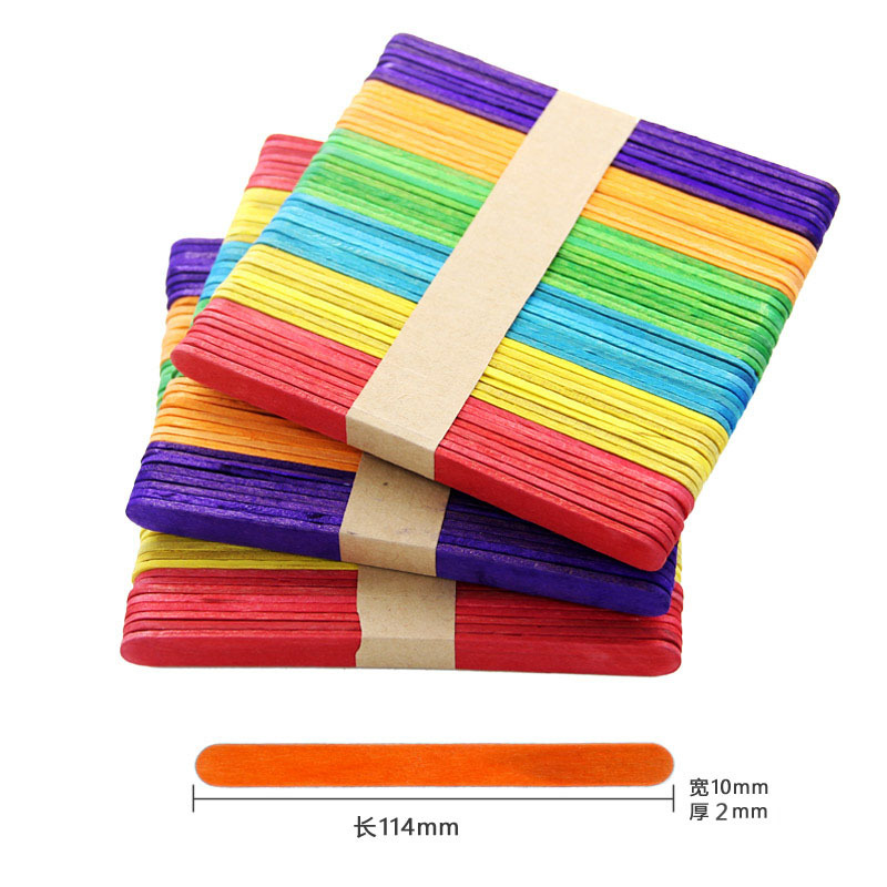 Picture of Color Popsicle Stick Ice Cream Stick Color Popsicle Stick Children's Handmade DIY Kindergarten Educational Area Material