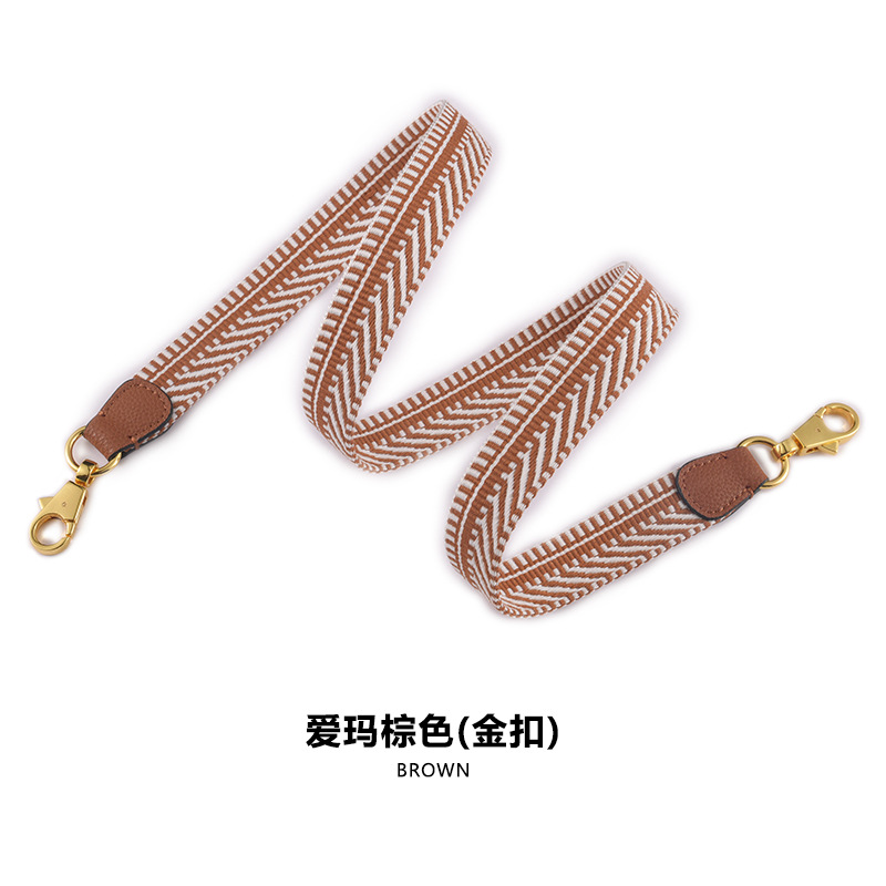 Picture of MHS-F-30H Home 2.5CM Ribbon Vegetable Basket Wide Shoulder Strap Kelly Canvas Bag with Shoulder Crossbody Lightweight