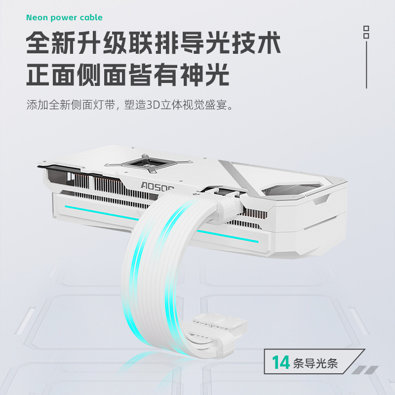 Picture of Cool Moon Computer Argb Light Line 40 Series 16P Graphics Card 24Pin Motherboard Starlight Effect Power Supply Extension Neon Line