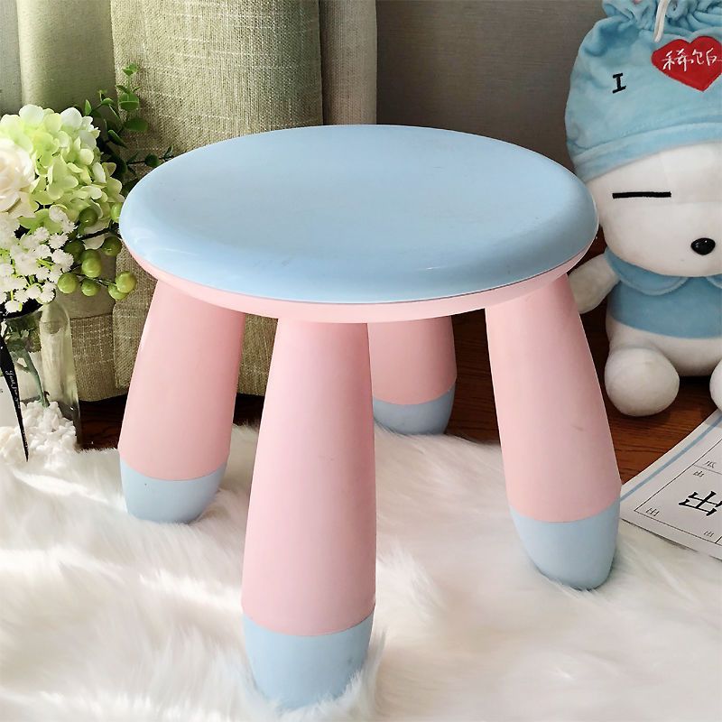 Children's Plastic Small Stool for Home Use, Cute Cartoon Children's Small Stool for Living Room, Adult Kindergarten Shoe-Changing Small Bench