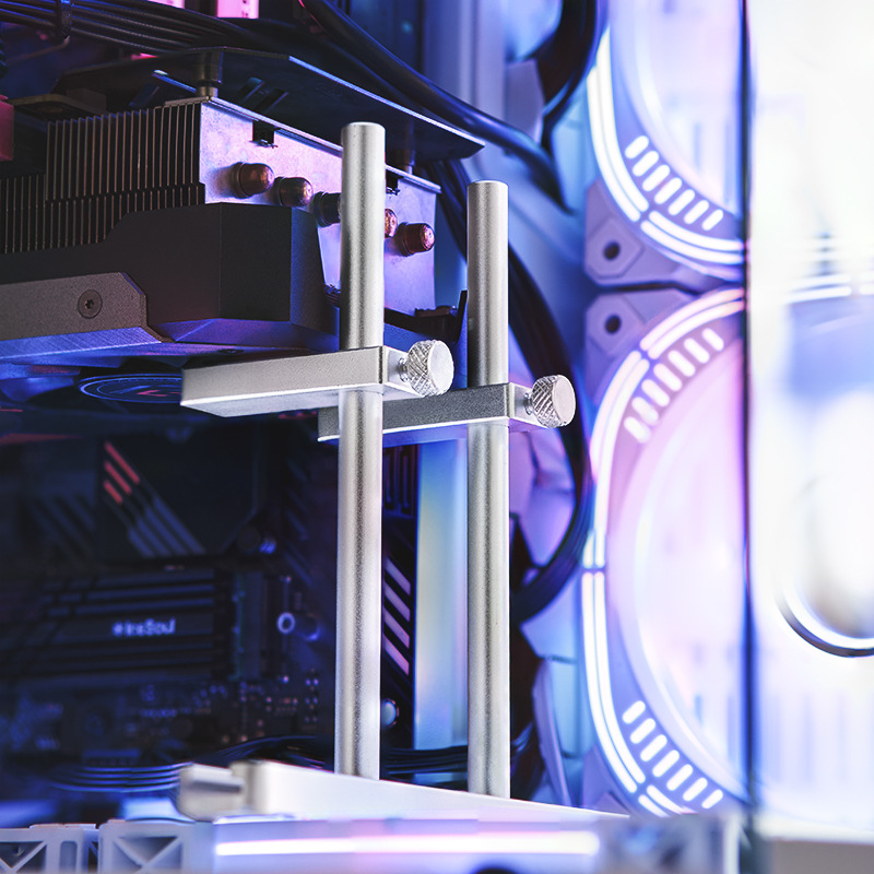 Picture of Hanche fan position video card bracket sea view room chassis equipped with video card double rod stable support frame