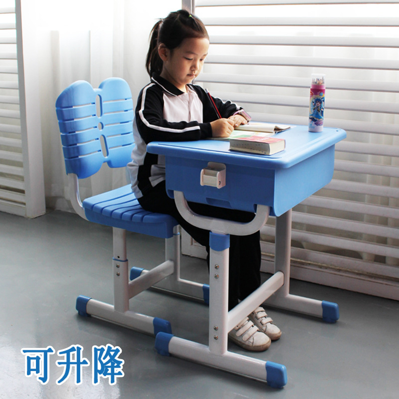 School student desks and chairs primary and secondary school students lift double single ABS training tutorial class training tables and chairs wholesale