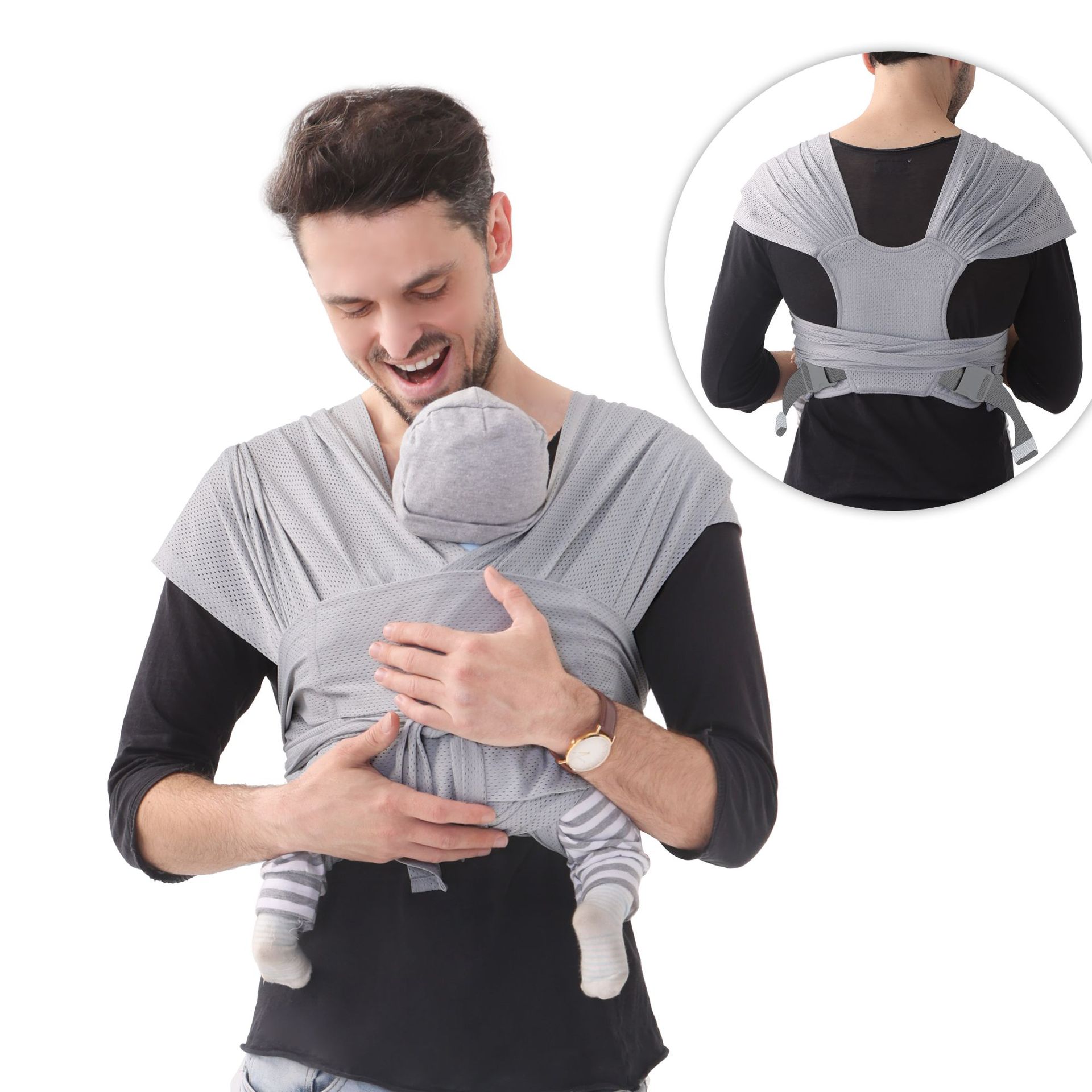 Picture of Baby Scarf Scarf Scarf Baby Scarf Cotton Mesh Breathable free size Adjustable Cross-border Supply for Mother and Child Amazon