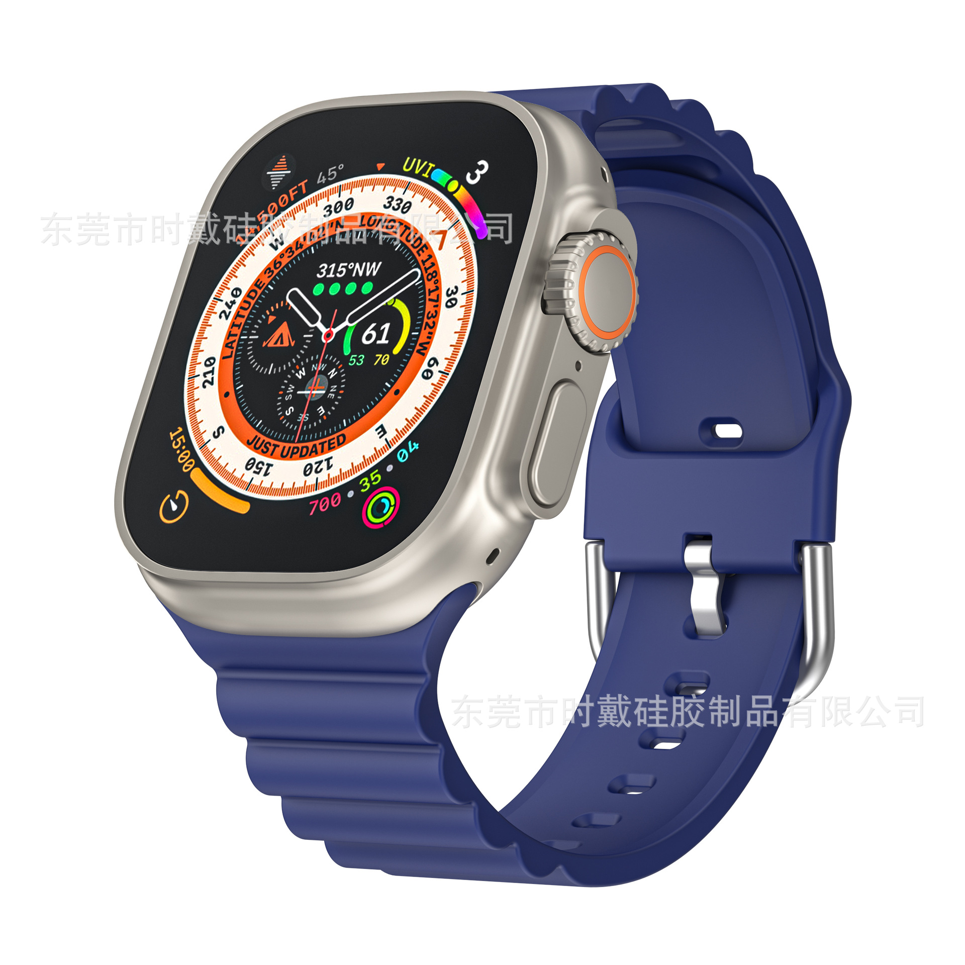 Picture of Suitable for Apple Watch8/7/6/5/4/Ultra/Se Pure Color Silicone iWatch Strap