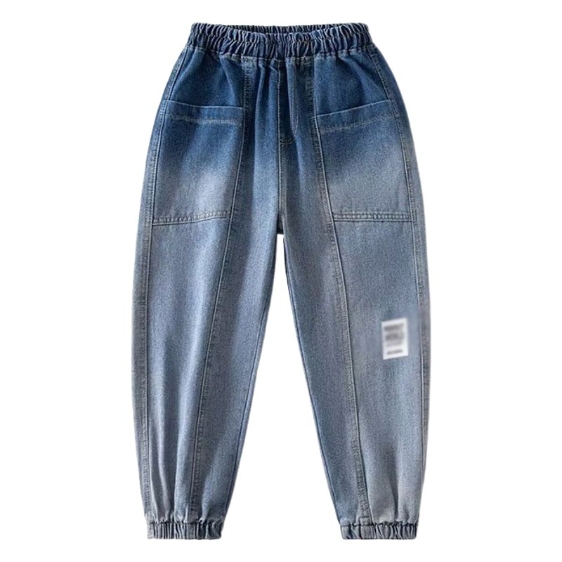 Boys Summer Pants 2023 New Summer Gradient Jeans Children's Spring and Summer Sports Pants Spring and Summer Boys Trendy