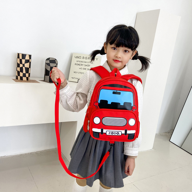 Picture of Children's Schoolbag Kindergarten Children's Lightweight Backpack 3-7 Years Old Cartoon Animation Car Student Backpack
