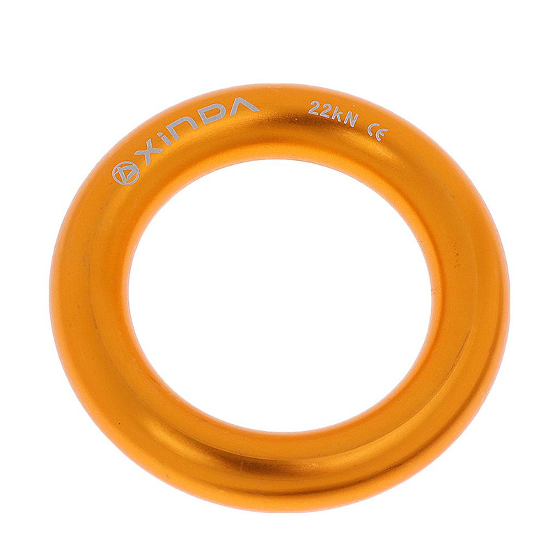 Picture of Wholesale Aluminum Alloy Round Ring Outdoor Mountain Climbing Top Ring Multifunctional Small Ring Tree Climbing Flat Belt Ring Fixed Ring