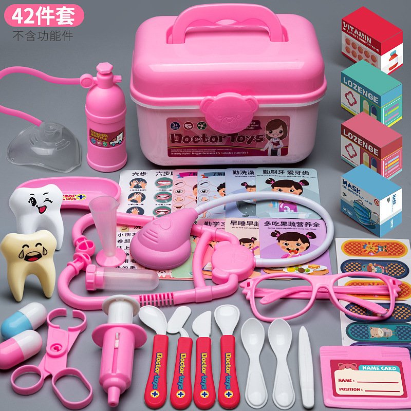 Picture of Cross-border children's doctor toy suit girl simulation nurse stethoscope injection dental play house medical tools