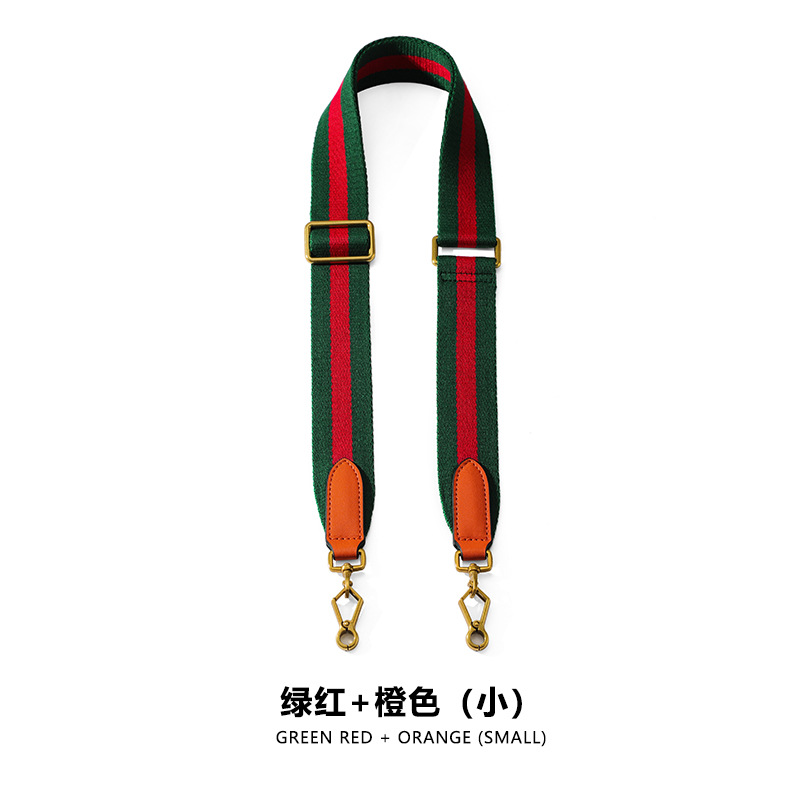 Picture of Suitable for G-Chi Adjustable 3.8CM Canvas Ribbon F-46 Shoulder Crossbody Green Red Bag Belt Single Buy Replacement Shoulder Belt