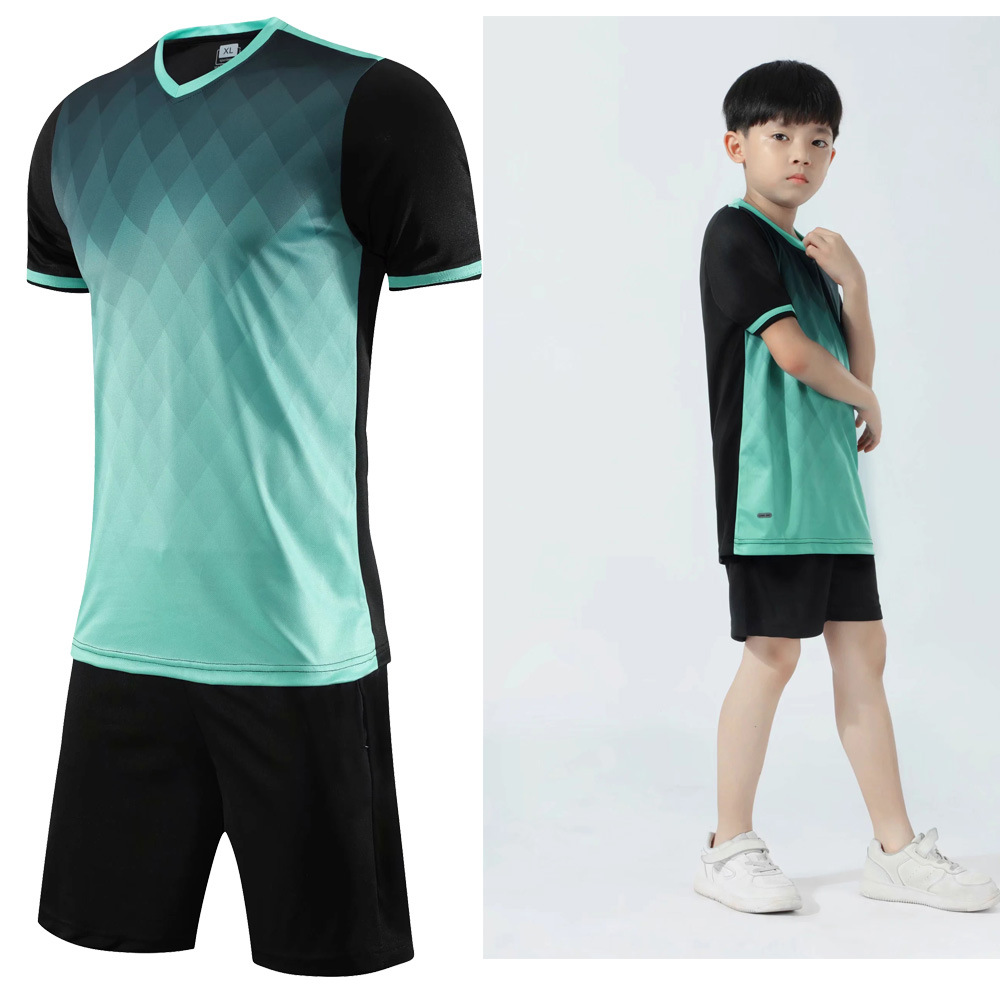 Picture of Football clothing suit board children's printing team clothing adult short sleeve sports printing primary and secondary school students training men and women