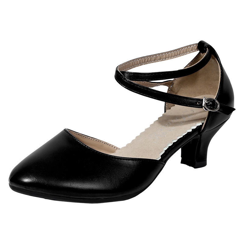 Picture of 2024 Spring and Summer New Square Dance Shoes Genuine Leather Women Dance Shoes Latin Dance Shoes Sandals Dance Shoes Cross-border Products