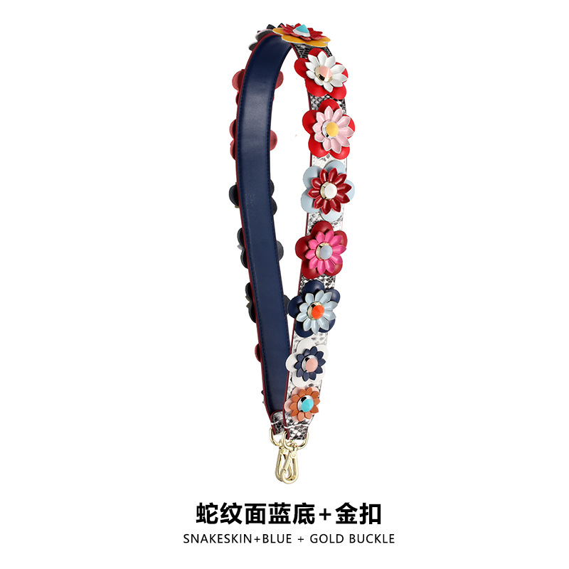 Picture of Mahuangshi MHS-E-2 Three-dimensional Flower Shoulder Strap Cowhide Wide Shoulder Strap Suitable for F Di Bag Replacement Strap Single Shoulder