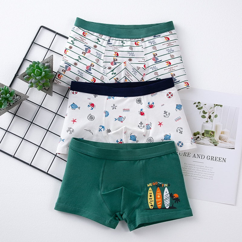 Picture of Children's underwear boys cotton 50 boxers boys boxer shorts cartoon medium and large children's Briefs boys